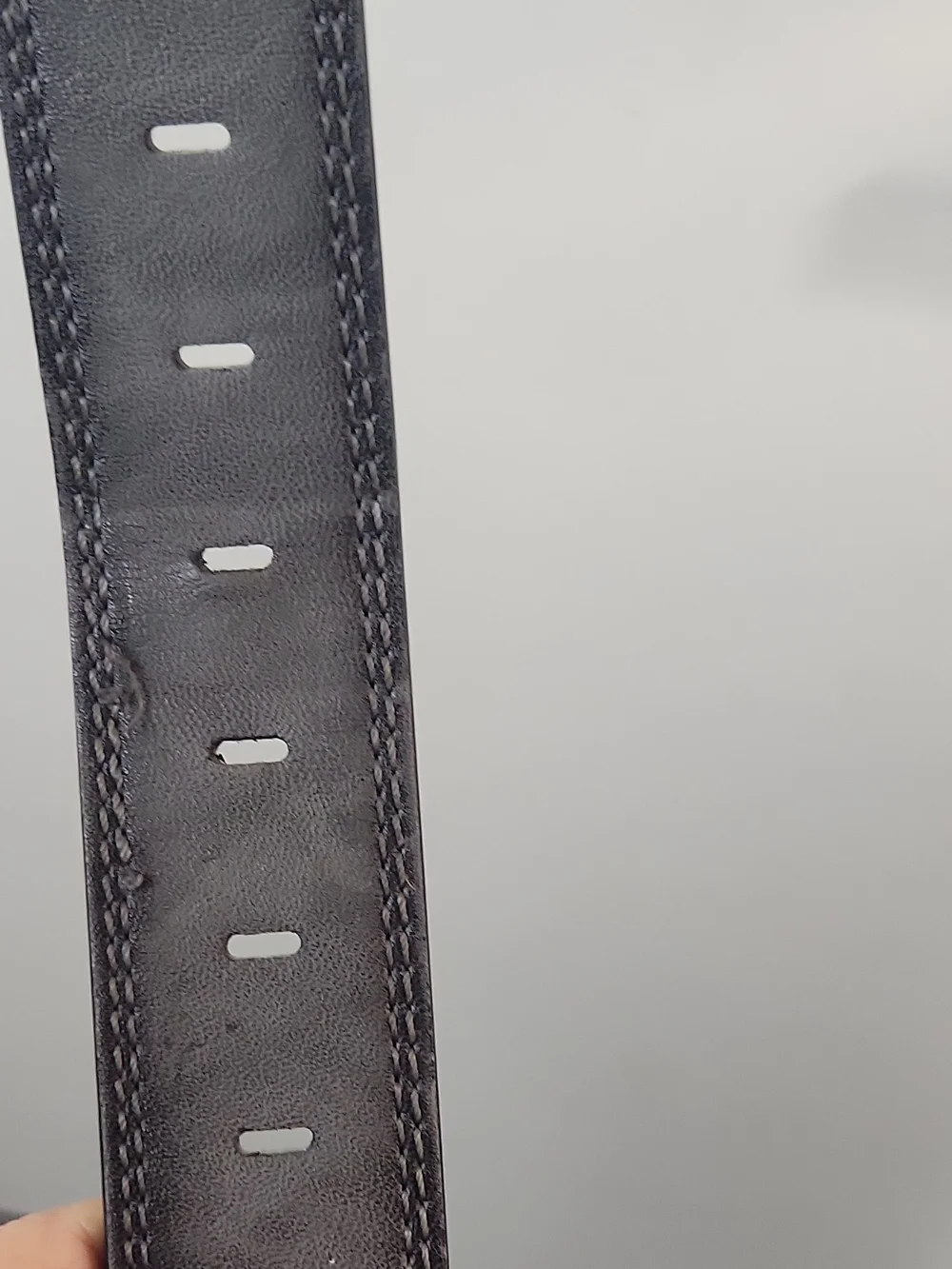 Men's Black Leather Belt with Matte Black Buckle